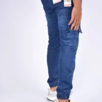 Jean cargo coupe droite resserré aux chevilles – Bleu – Z-ara-ref-477 - Image 2