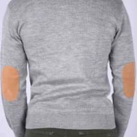 Tricot Tommy en Coton Doux Col Zippé Ref-TM92 (Gris) - Image 3