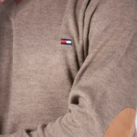 Tricot Homme Tommy En coton Doux Col V Ref-TM60V (Caramel) - Image 4