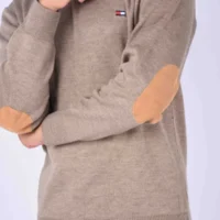 Tricot Homme Tommy En coton Doux Col V Ref-TM60V (Caramel) - Image 5