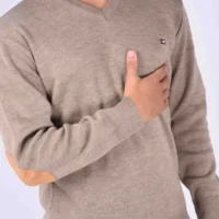 Tricot Homme Tommy En coton Doux Col V Ref-TM60V (Caramel) - Image 6