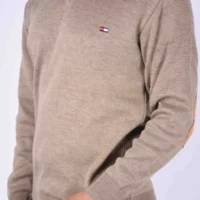 Tricot Homme Tommy En coton Doux Col V Ref-TM60V (Caramel)