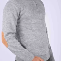 Tricot Tommy en Coton Doux Col Zippé Ref-TM92 (Gris) - Image 5