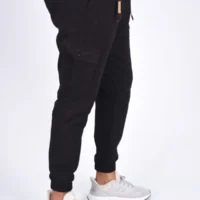 Pantalon jogger cargo En toile – Noir-ref-474 - Image 3
